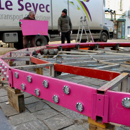 Installation de la Fête foraine - Marché de Noël 2022